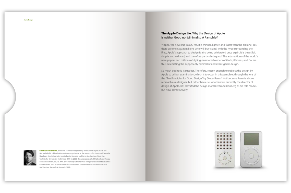 Apple Design Buch Innenseite iPod