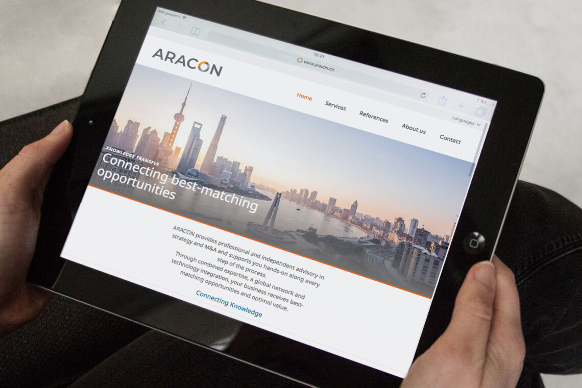 Aracon Consulting Website Tablet