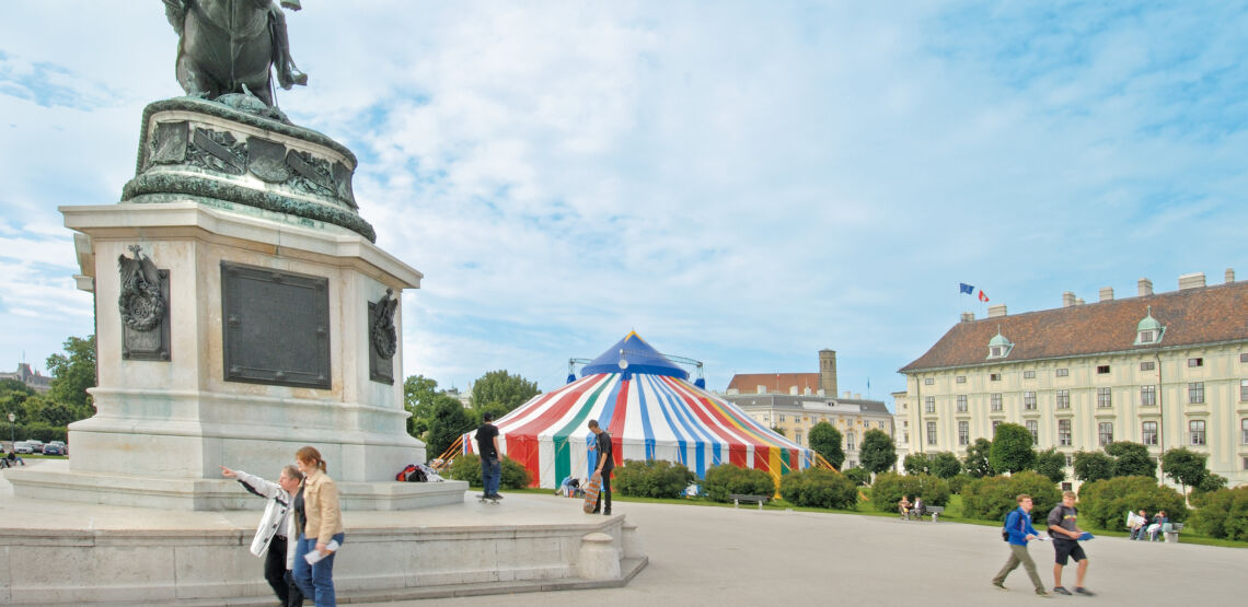 EU-Ratspräsidentschaft Branding Zelt