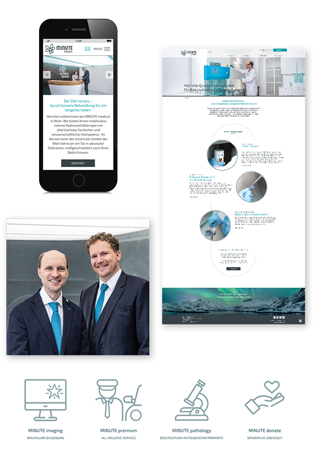 Minute Medical Website Elemente