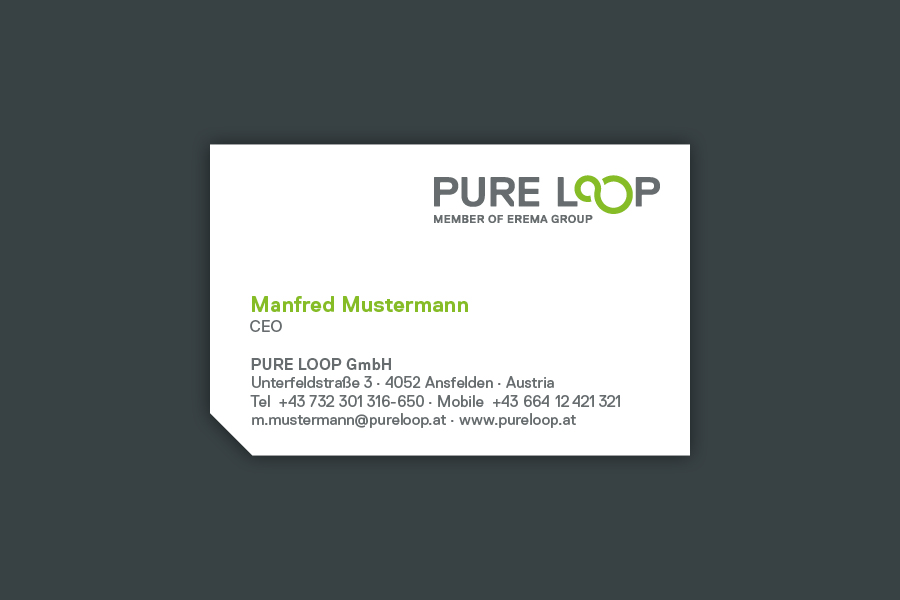 Pure Loop Logo Visitenkarte