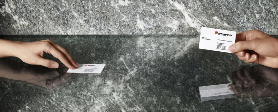 Wüstenrot Württembergische Visitenkarten